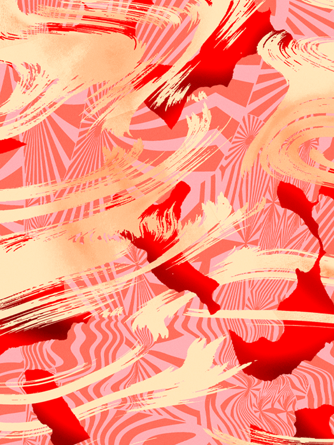 strawbs and cream falvour pattern